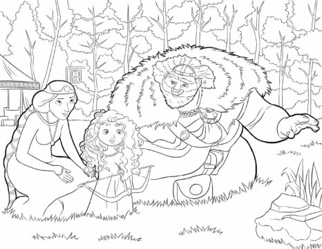Dibujo de Rey Fergus y Familia Scaled para Colorear