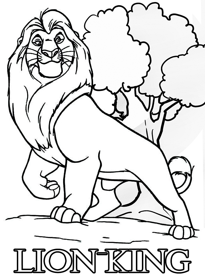 Dibujo de Hd Rey león para Colorear