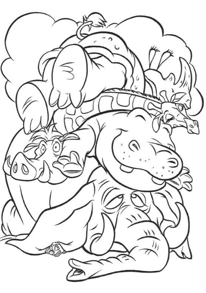 Dibujo de Pobre Elefante para Colorear