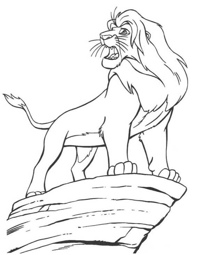 Dibujo de Rey león Mufasa para Colorear