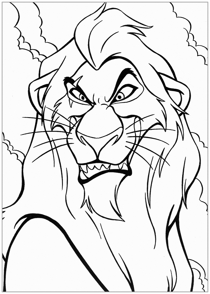 Dibujo de Scar Sonriendo para Colorear