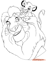 Dibujo de Simbad e Hijo en el Rey león para Colorear
