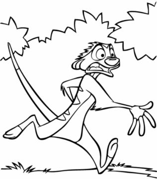 Dibujo de Timón Corriendo para Colorear
