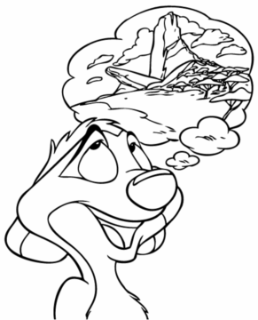 Dibujo de Timón Esta Sonando para Colorear