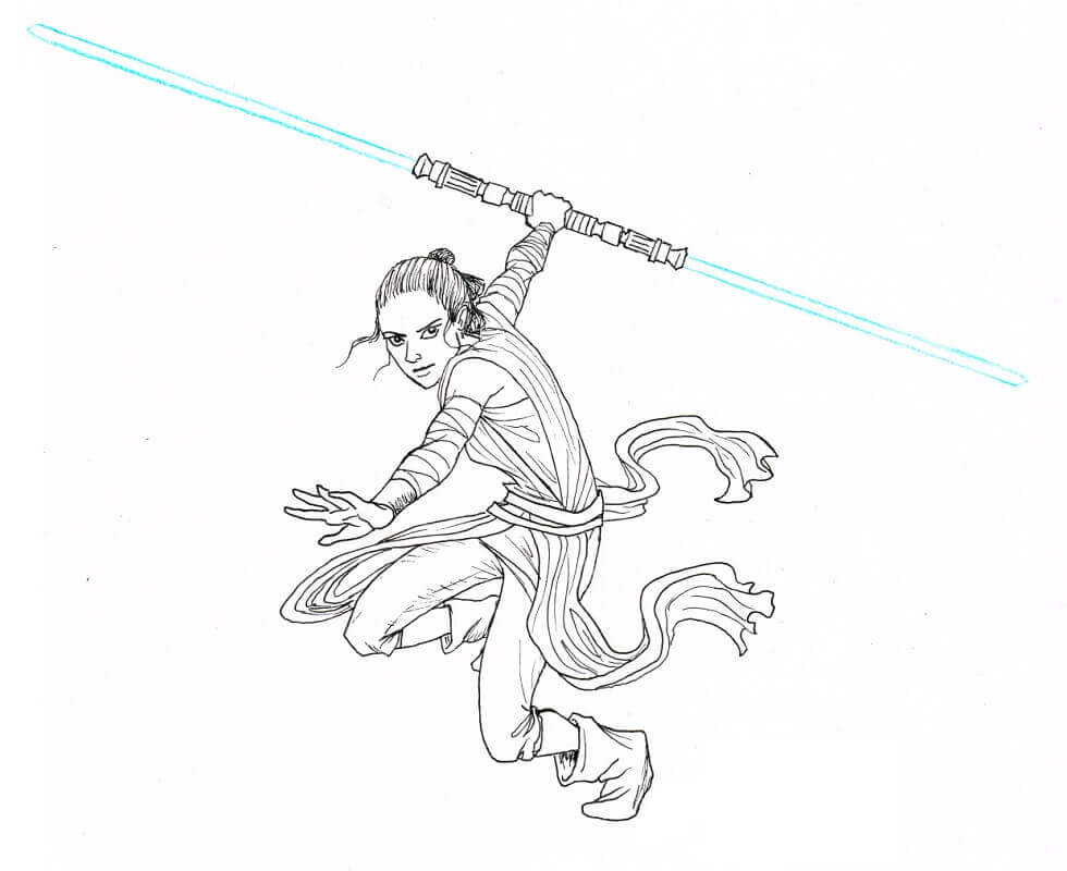 Dibujo de Rey Luchando para Colorear