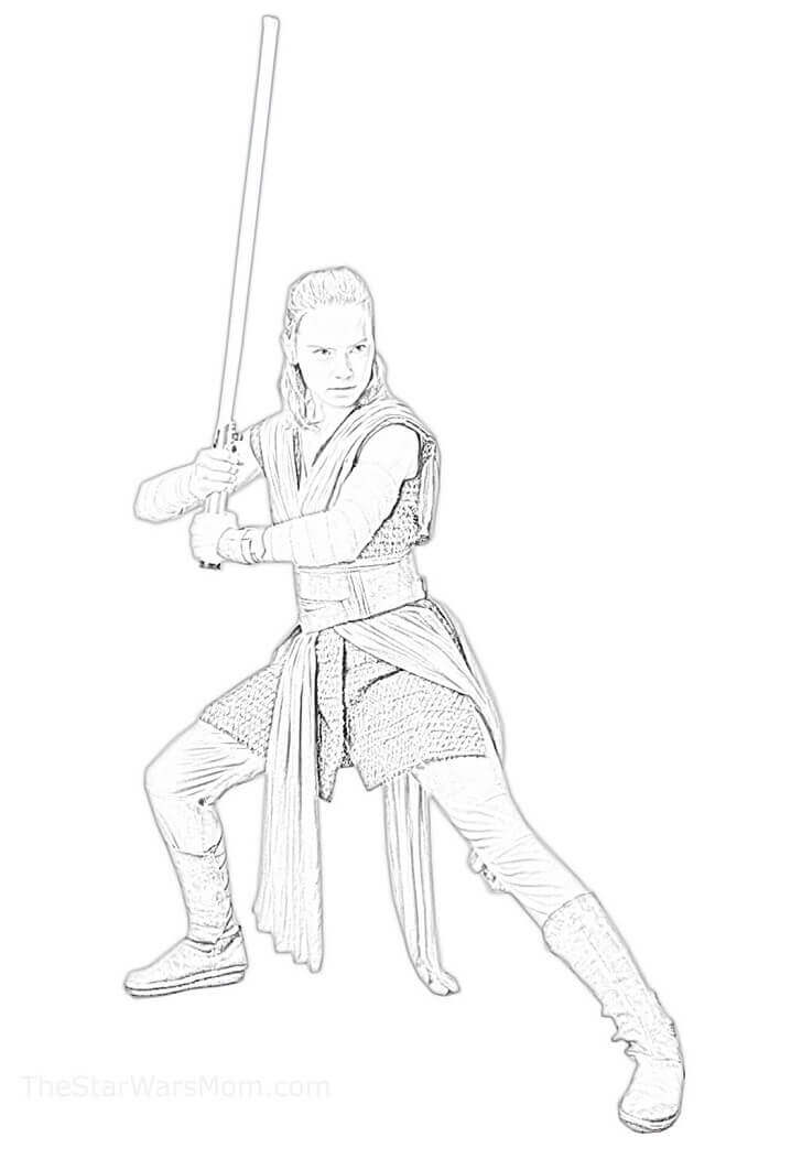 Dibujo de Rey Sosteniendo Sable de Luz para Colorear