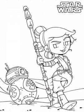 Dibujo de Rey y Bb 8 para Colorear