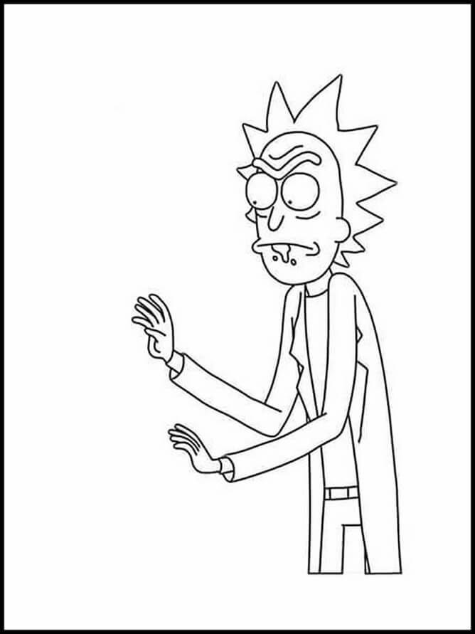 Dibujo de Rick Sanchez Touch para Colorear