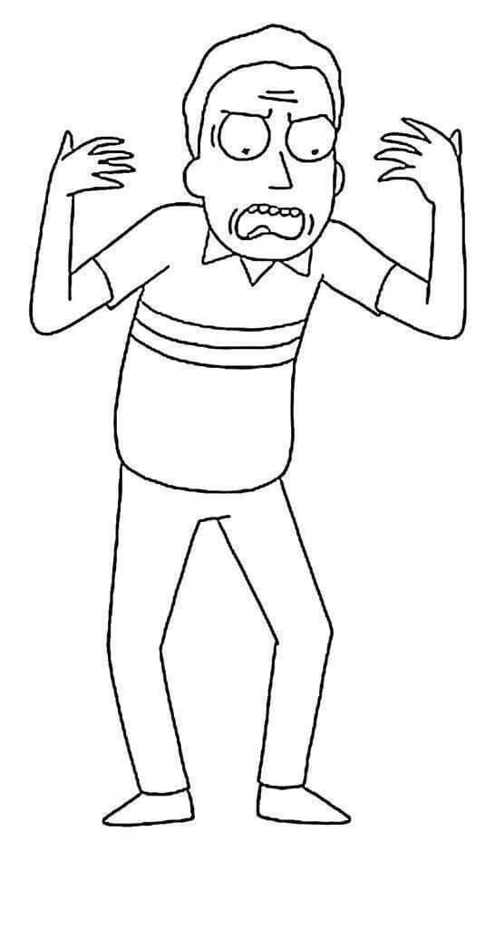 Dibujo de Jerry Smith Angry para Colorear