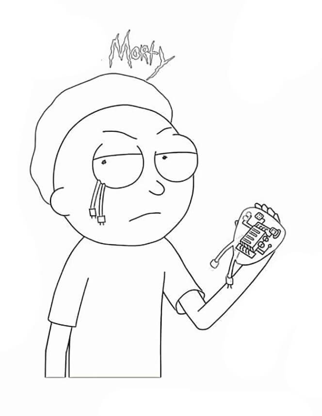 Dibujo de Morty Smith Malvado para Colorear