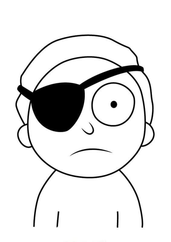 Dibujo de Pirata Morty Smith para Colorear