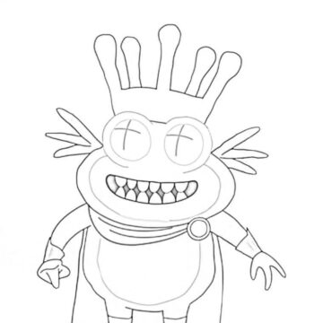 Dibujo de Rey Flippy Nips para Colorear