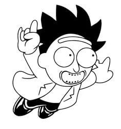 Dibujo de Rick Chibi para Colorear