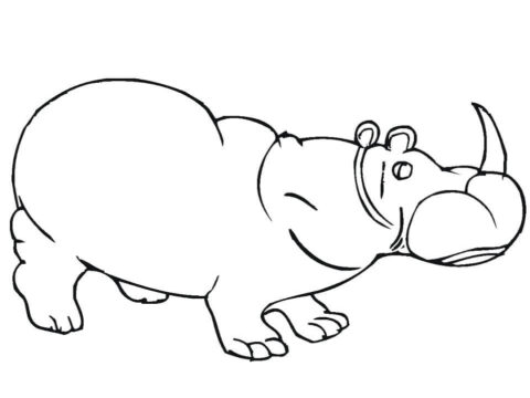 Dibujo de Rinoceronte para Colorear