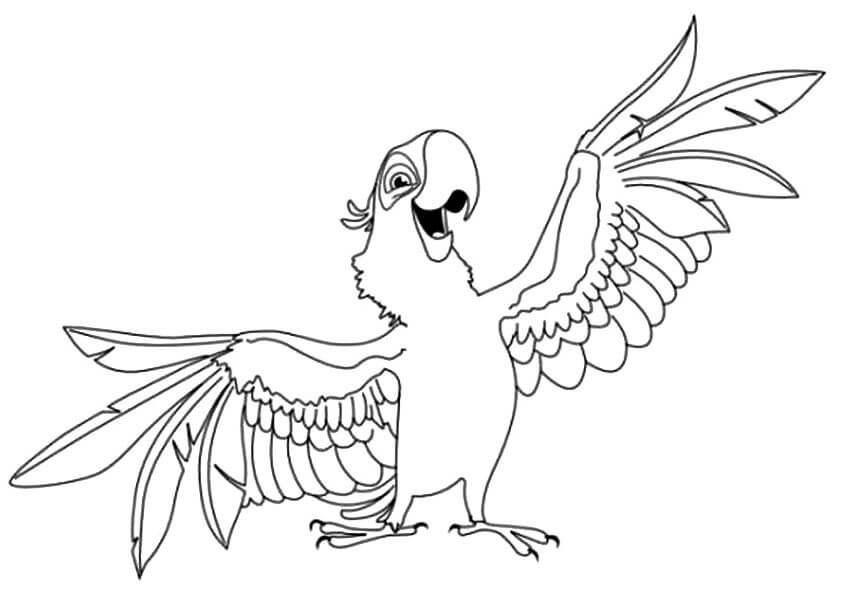 Dibujo de Blu para Colorear