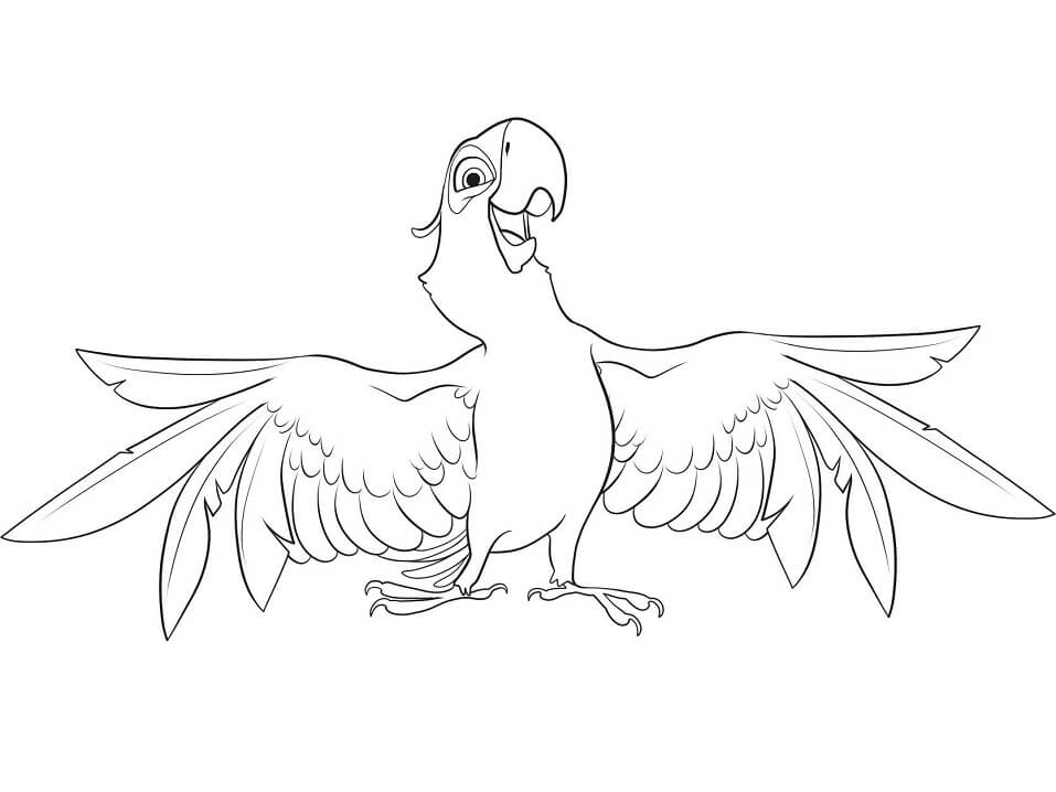 Dibujo de Feliz Blu para Colorear