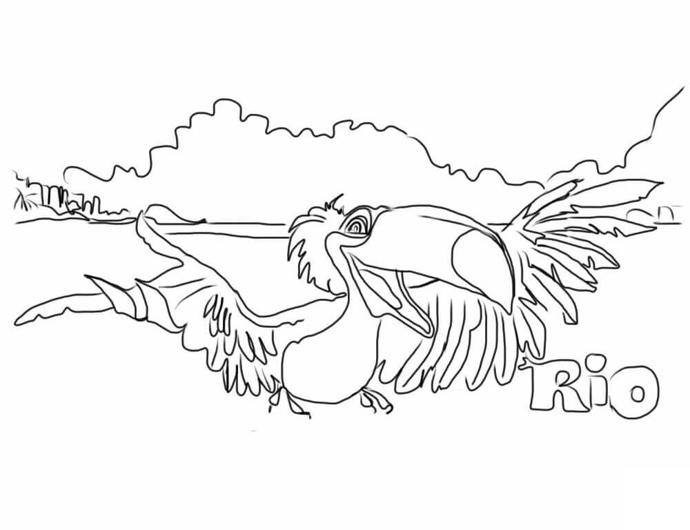 Dibujo de Rafael Se Ve Muy Alegre para Colorear