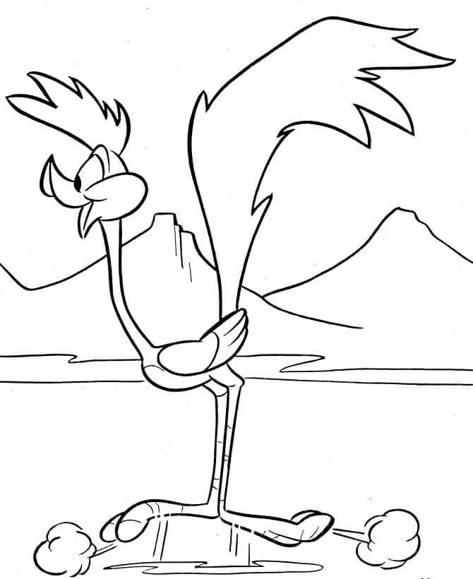 Dibujo de Gran Road Runner para Colorear