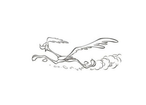 Dibujo de Road Runner Corriendo para Colorear