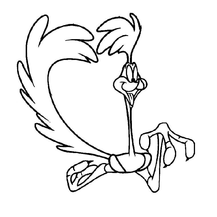 Dibujo de Simple Road Runner para Colorear