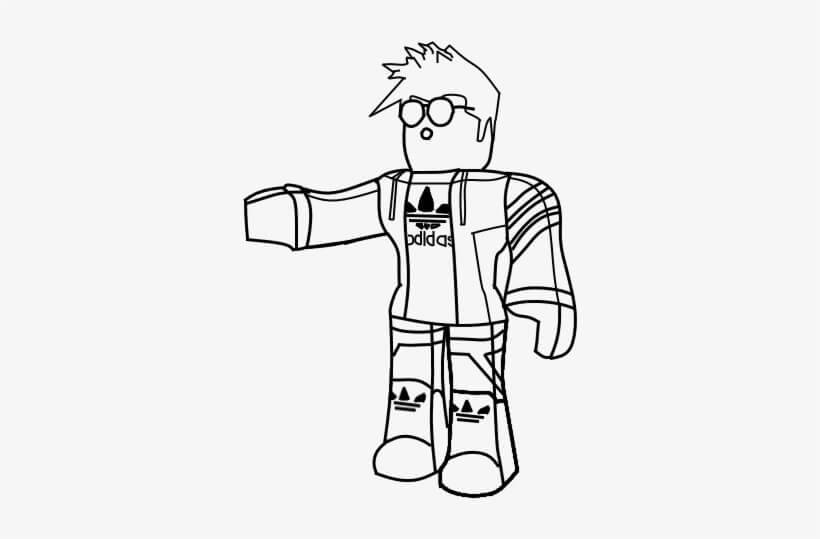 Dibujo de Adidas Roblox para Colorear