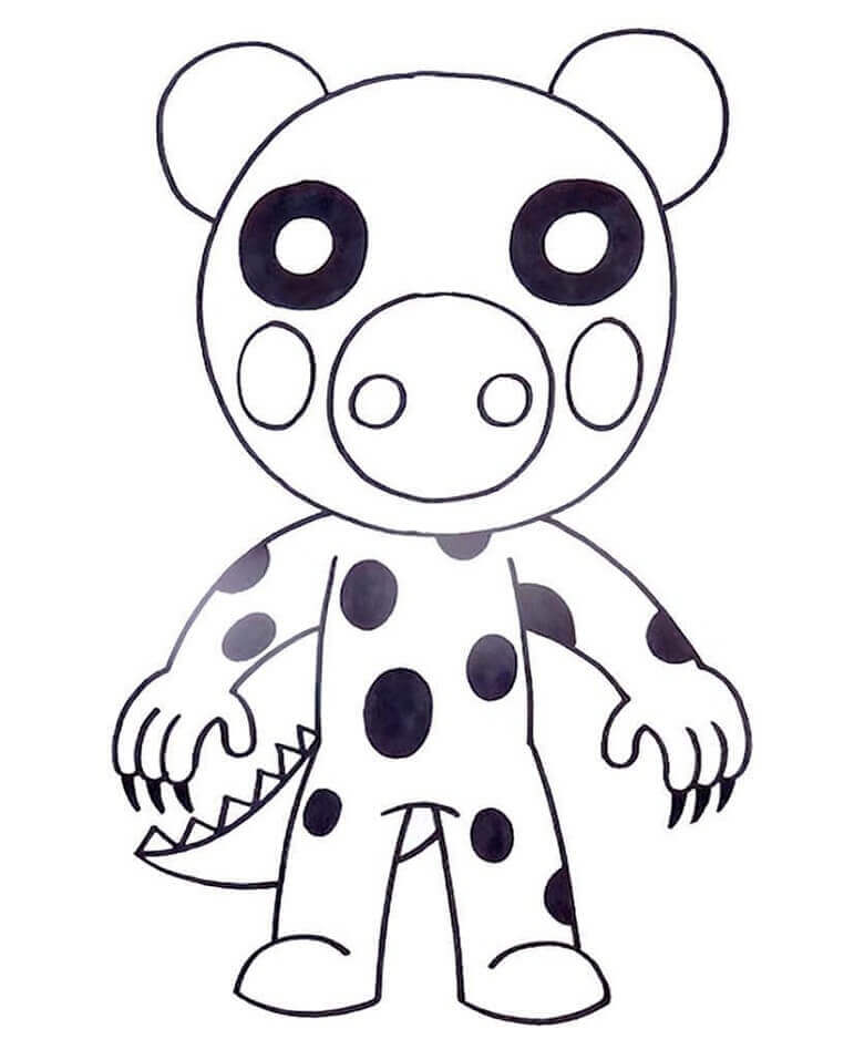 Dibujo de Dinopiggy Roblox para Colorear