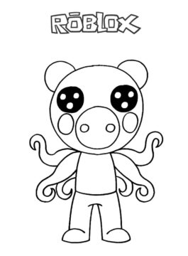 Dibujo de Piggy Roblox para Colorear