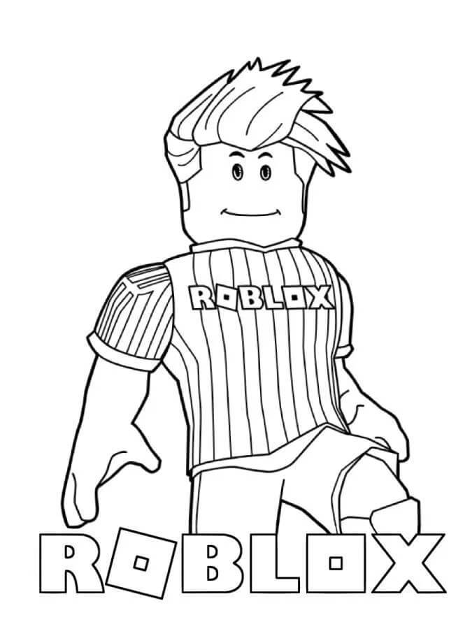 Dibujo de Jugador de Futbol de Roblox para Colorear