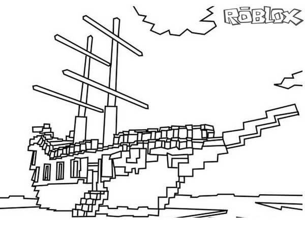 Dibujo de Nave Roblox para Colorear