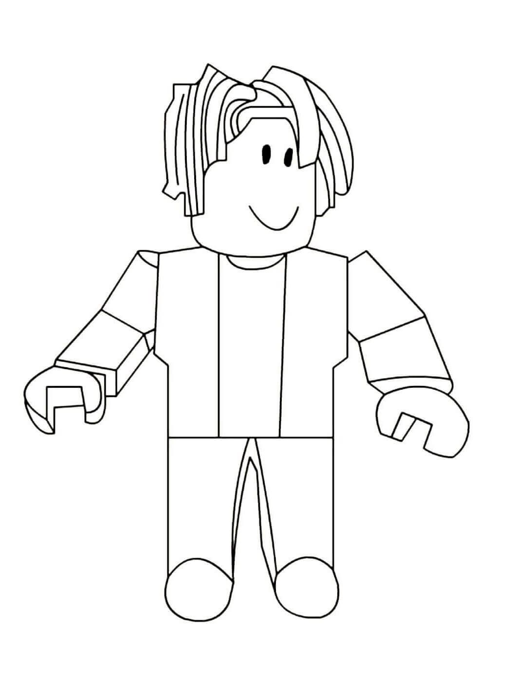 Dibujo de Personaje básico Roblox para Colorear