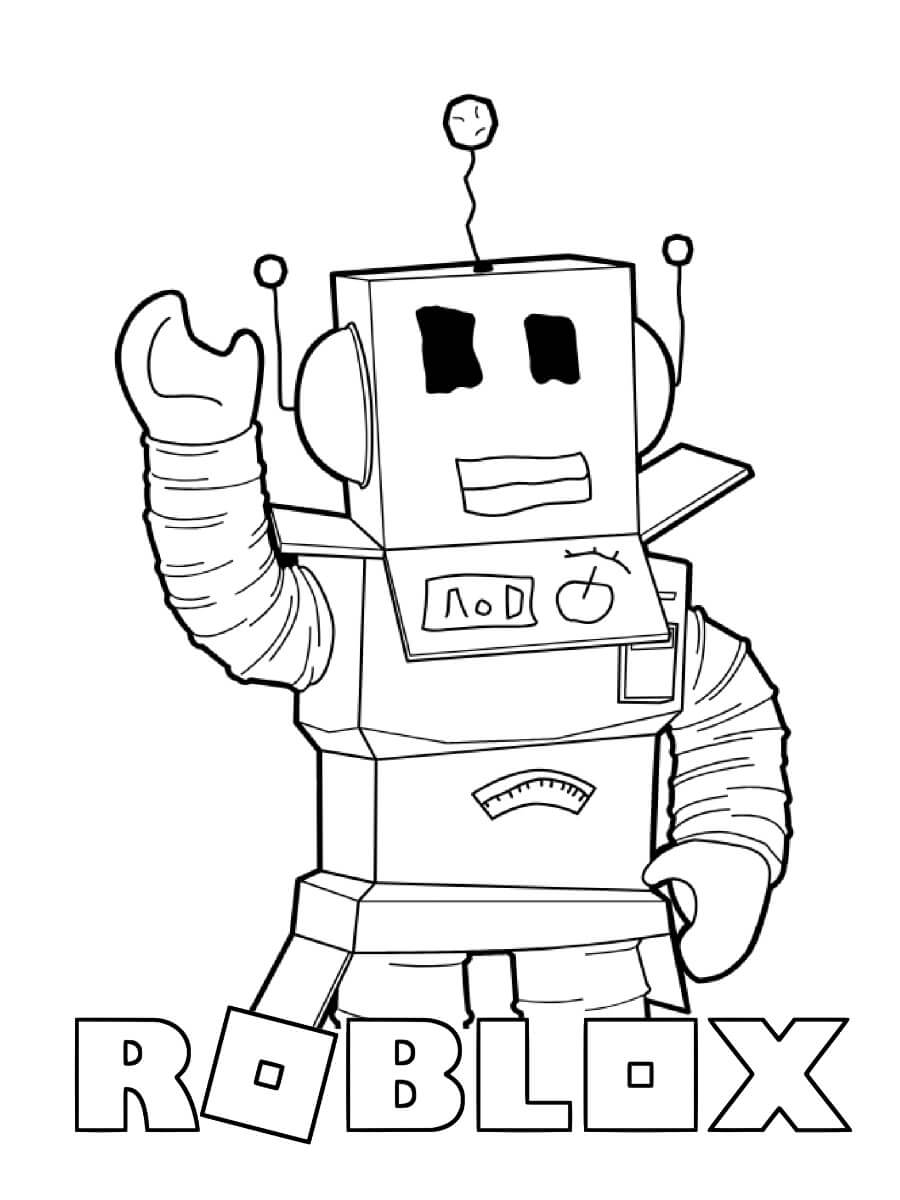 Dibujo de Personaje de Roblox para Colorear