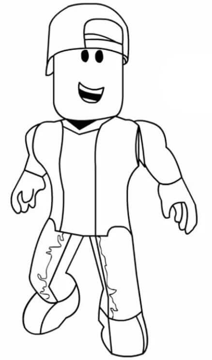 Dibujo de Personaje Normal Roblox para Colorear