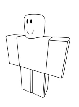 Dibujo de Roblox Noob Sonrisas para Colorear