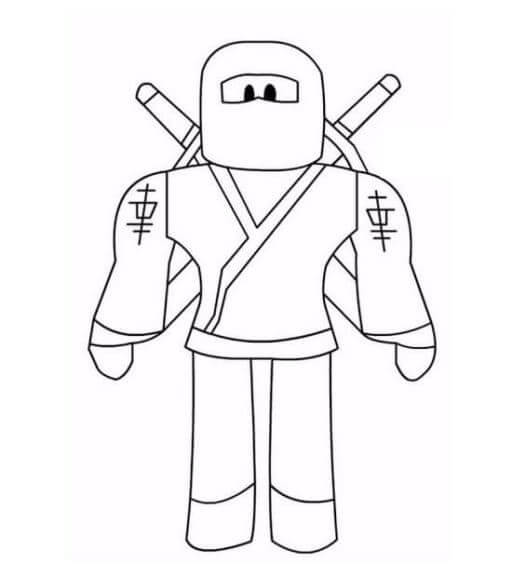 Dibujo de Un Ninja Roblox para Colorear
