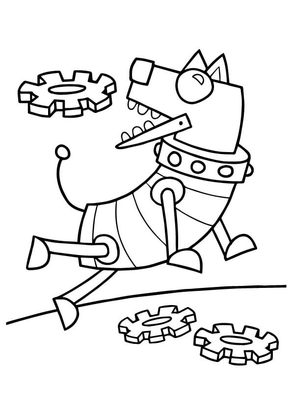 Dibujo de Perro Robot para Colorear