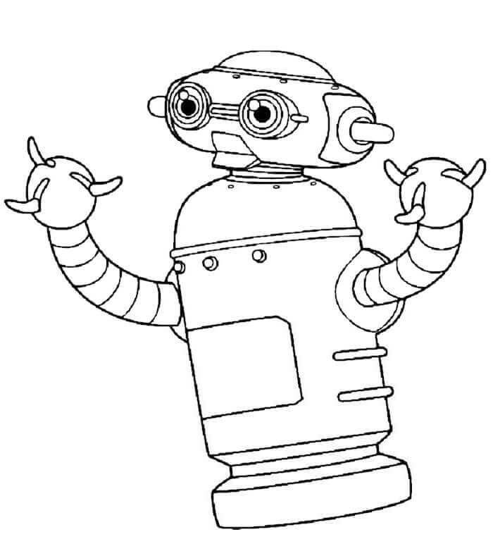 Dibujo de Robot de Pollo para Colorear