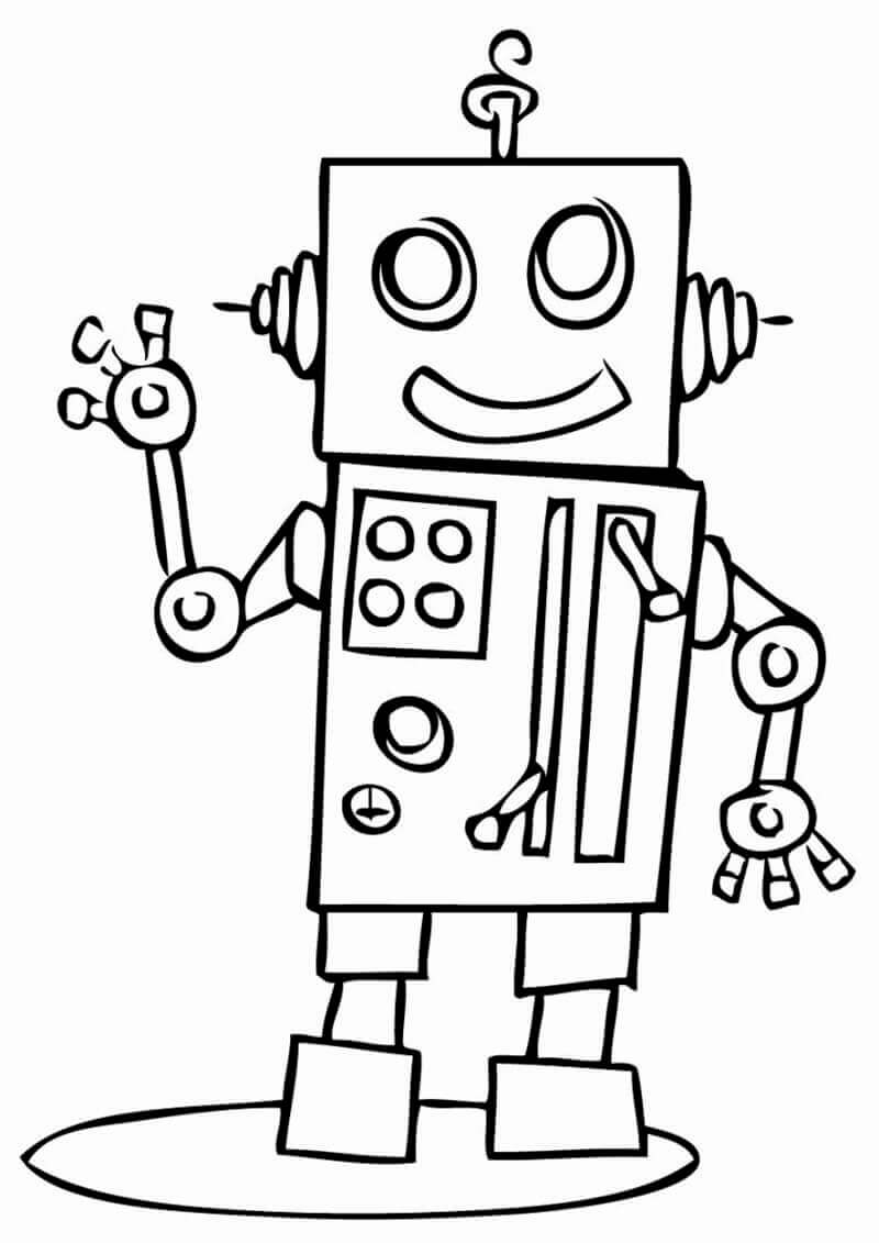 Dibujo de Robot Divertido para Colorear