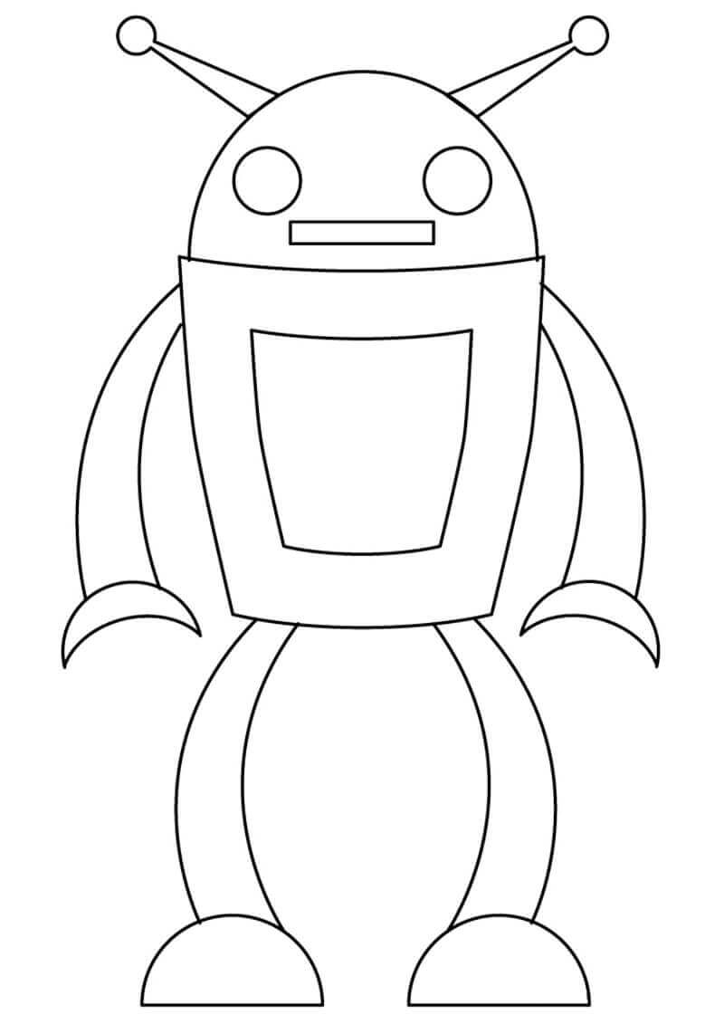 Dibujo de Robot Extrano para Colorear