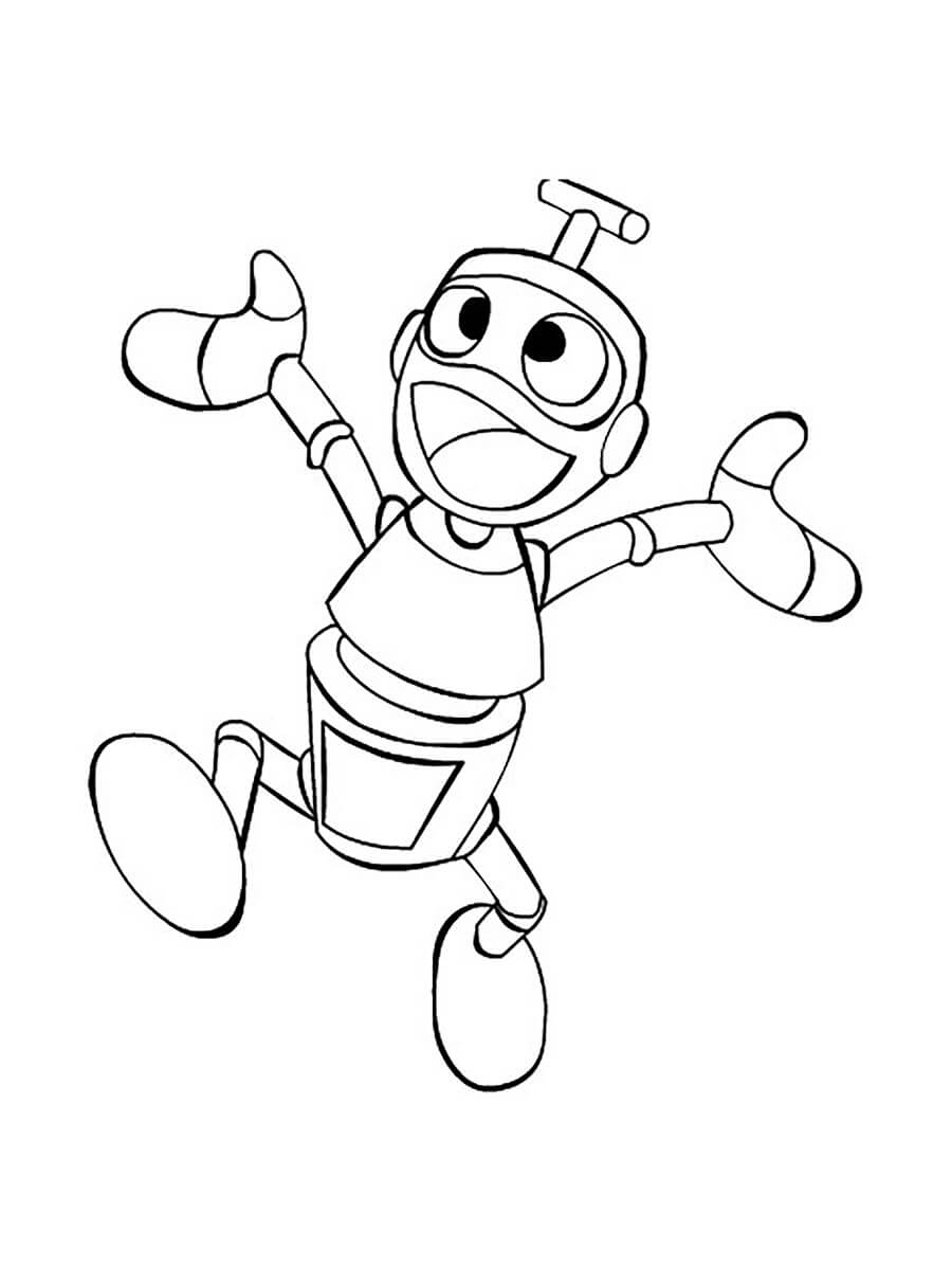 Dibujo de Robot Feliz para Colorear