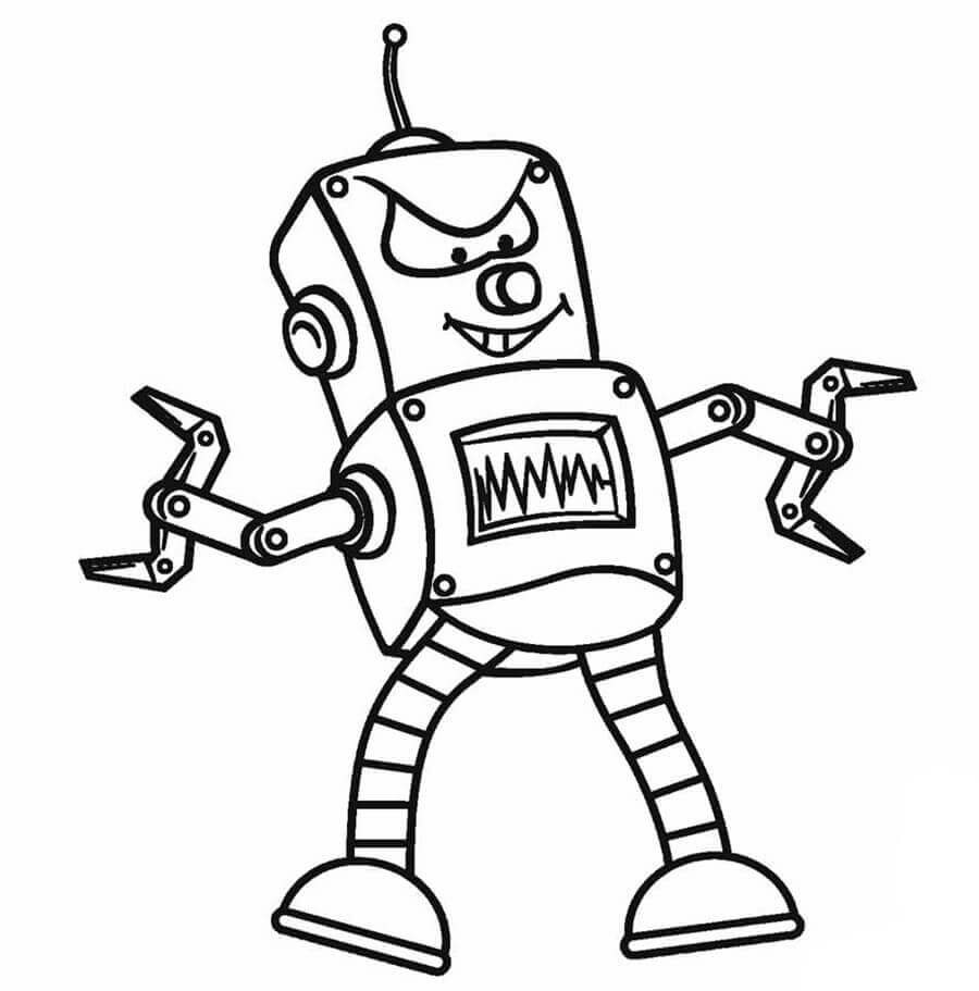Dibujo de Robot Guapo para Colorear