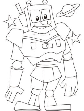 Dibujo de Robot Impresionante para Colorear