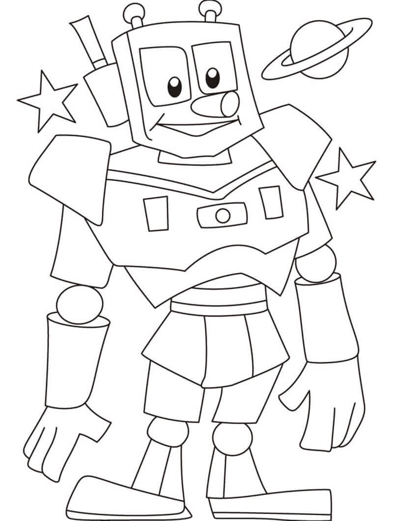 Dibujo de Robot Impresionante para Colorear