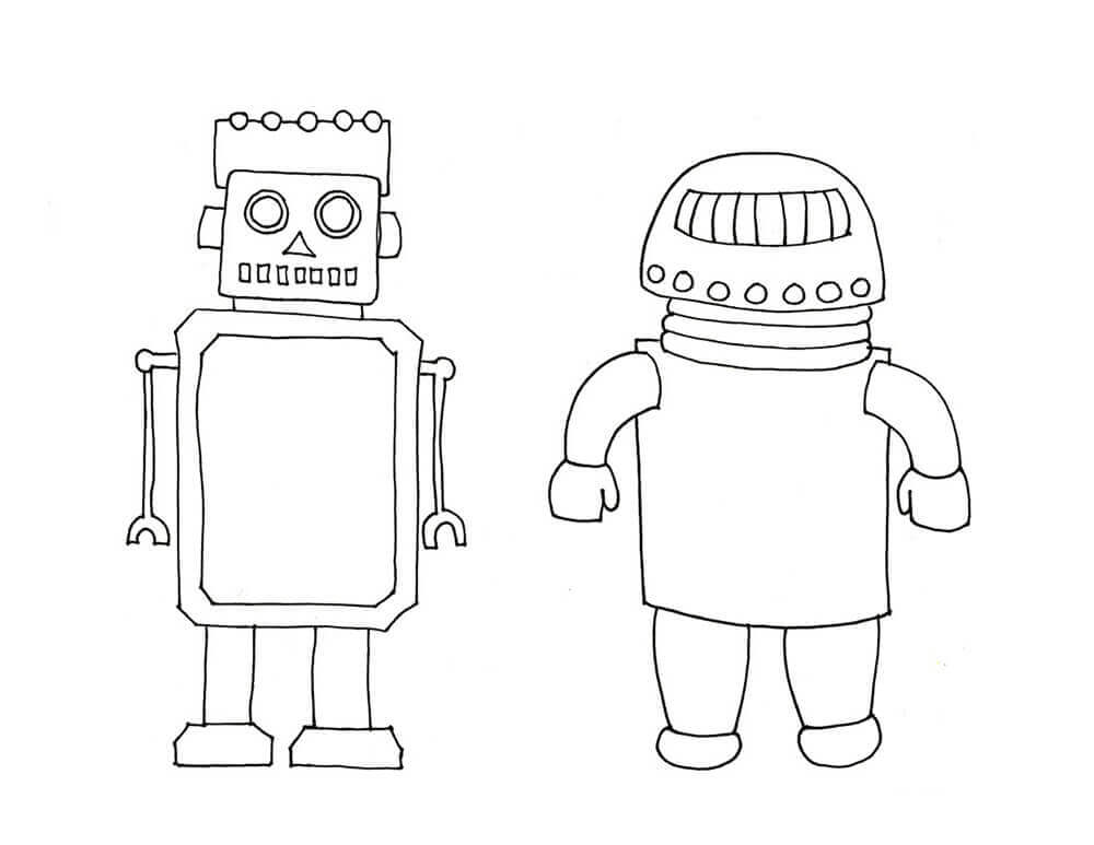 Dibujo de Robot Lego para Colorear