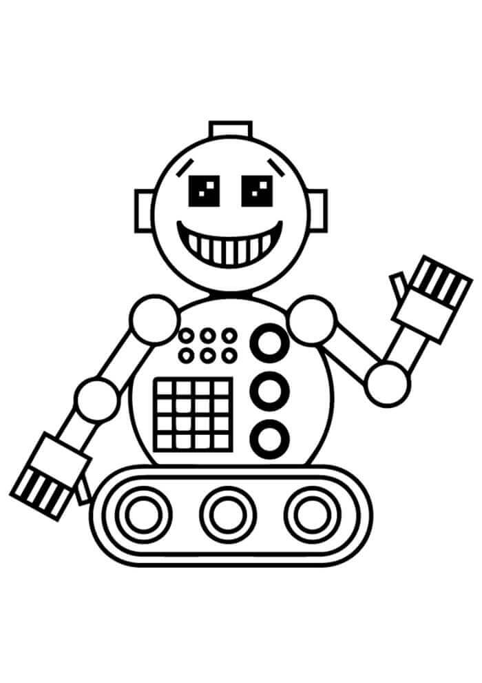 Dibujo de Robot Sonriente para Colorear