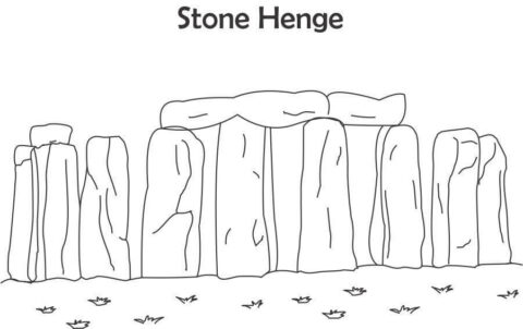 Dibujo de Stonehenge para Colorear