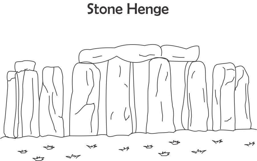 Dibujo de Stonehenge para Colorear