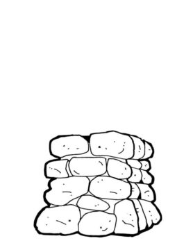 Dibujo de Altar de Piedra para Colorear