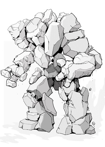 Dibujo de Elemental de Piedra para Colorear