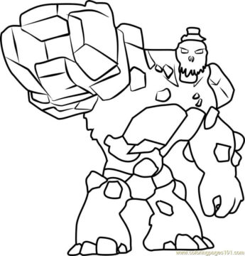 Dibujo de Guerreros de Piedra para Colorear