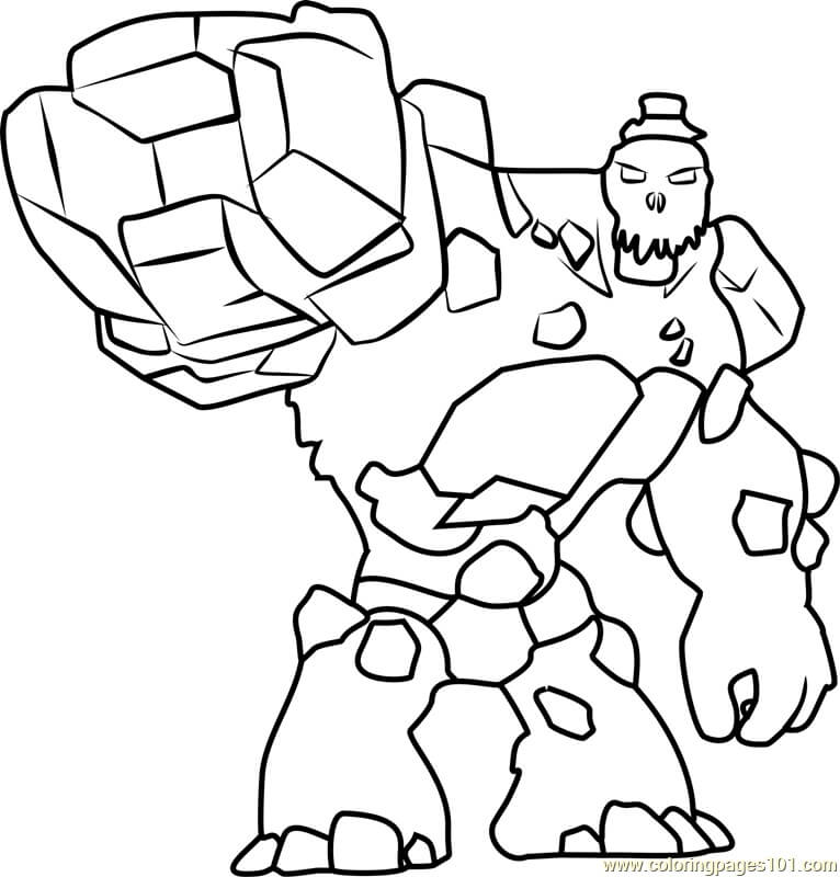 Dibujo de Guerreros de Piedra para Colorear